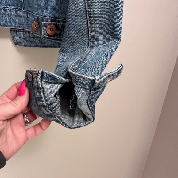 SOLD Ladies Distressed Jean Jacket - Picture 4 of 10